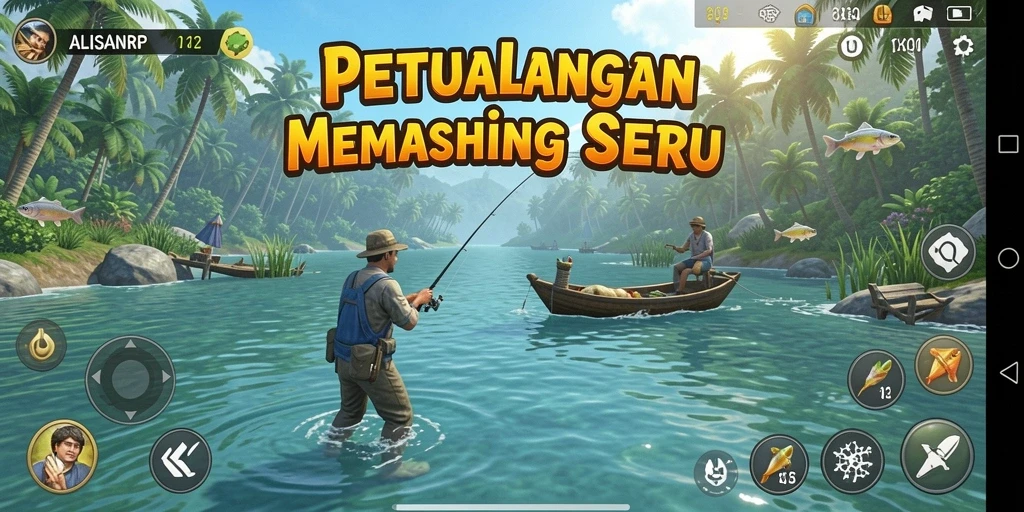 Tangkapan ikan yang memuaskan dalam gameplay ALISANRP.