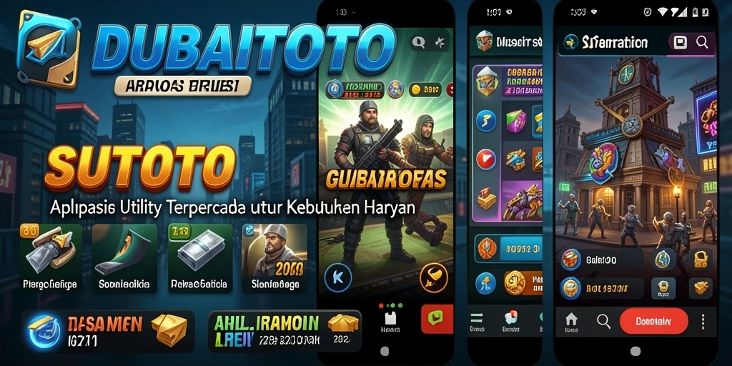 Screenshot DUBAITOTO menampilkan antarmuka aplikasi Utility yang intuitif dan mudah digunakan.