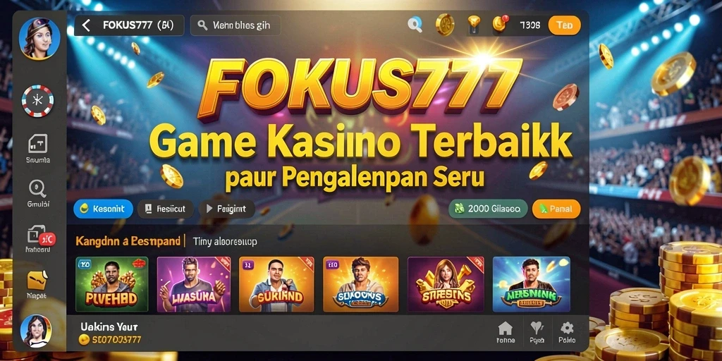Tampilan gameplay menarik dari FOKUS777 dengan berbagai permainan Kasino.