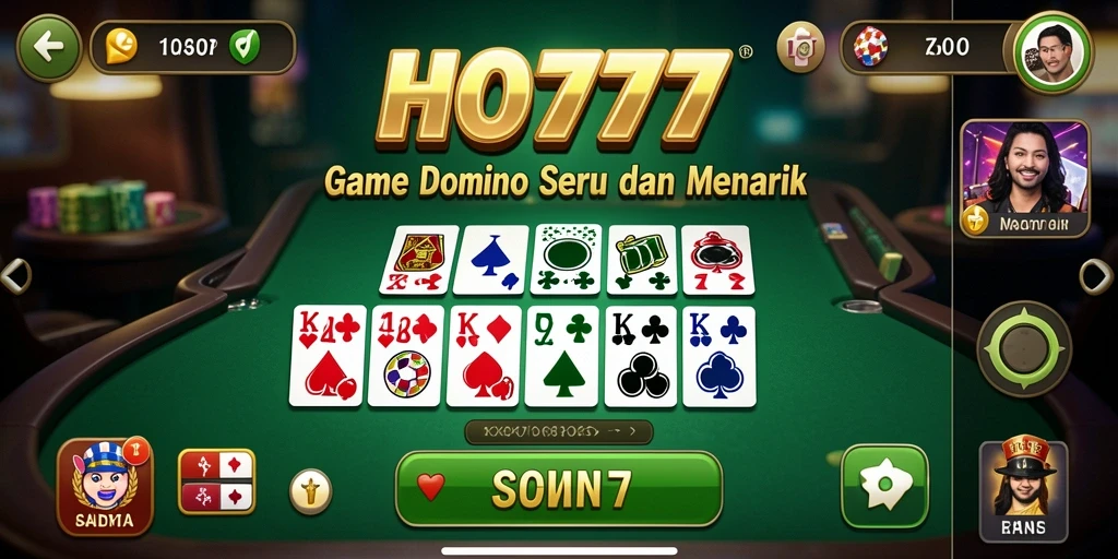 Tampilan menarik dari gameplay seru game Domino HO777.