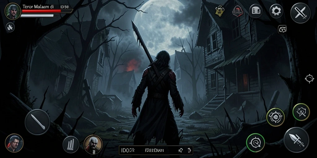 Screenshot menampilkan momen menegangkan dalam gameplay Horror.