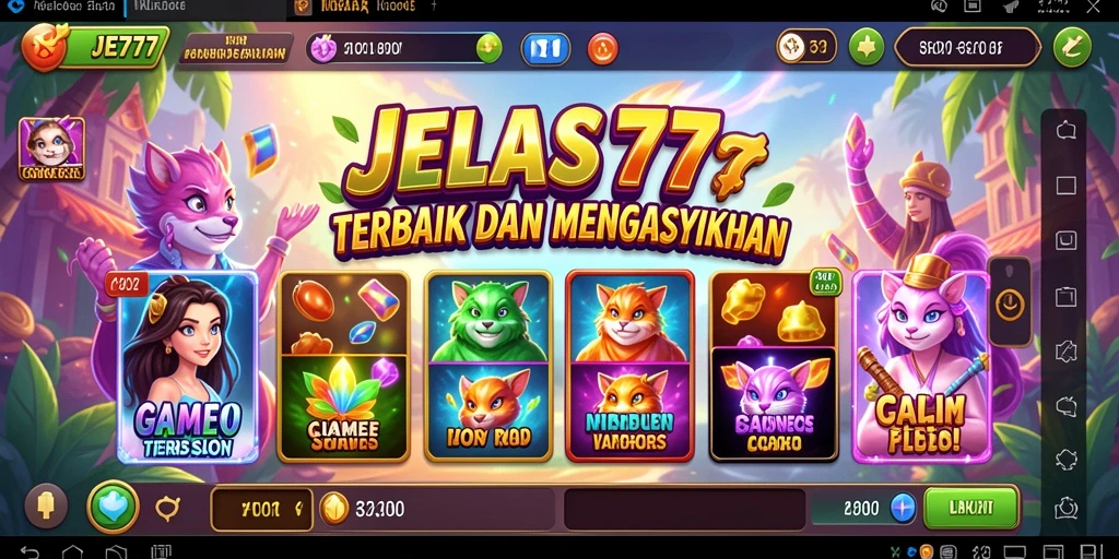 Tampilan gameplay yang menarik dan penuh warna pada JELAS777.