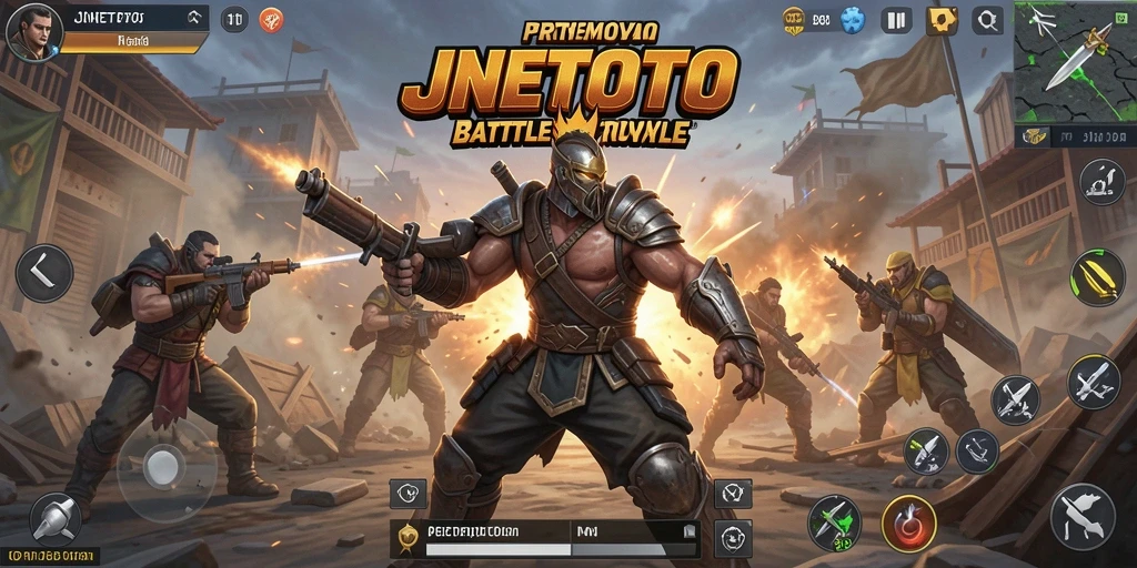 Tampilan seru dan mendebarkan dalam pertempuran Battle Royale.