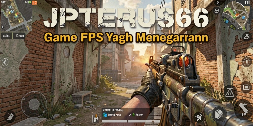 Gameplay seru dalam JPTERUS66, menunjukkan pertempuran FPS yang intens.