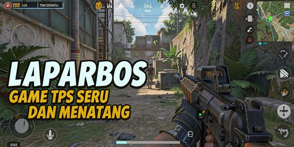 Tangkapan layar menunjukkan aksi tembak-menembak mendebarkan di <strong>LAPARBOS</strong>.