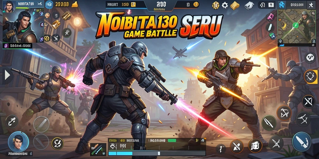 Tangkapan layar NOBITA138 menampilkan pertempuran sengit dalam game Battle Royale.