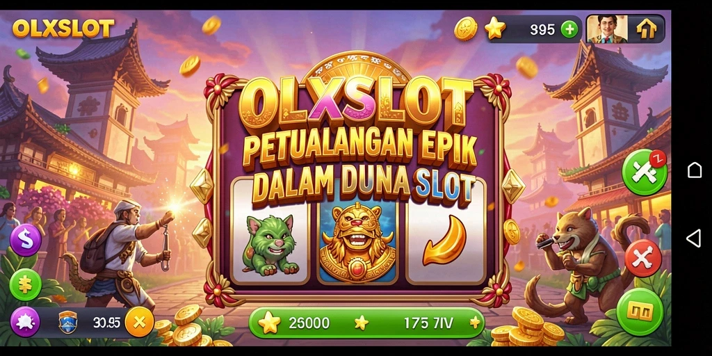 Tampilan gameplay OLXSLOT yang menampilkan aksi petualangan yang mendebarkan.
