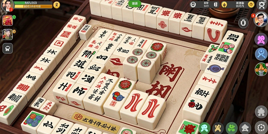 Tampilan gameplay mendebarkan di RATU303, penuh strategi Mahjong.