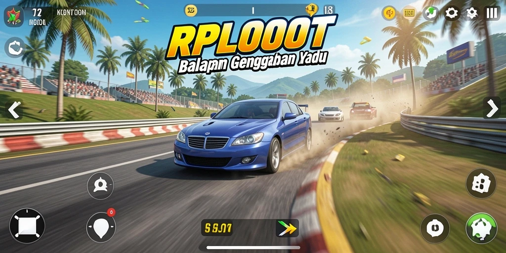 Tampilan balapan cepat dalam RPLOOT menonjolkan adrenalin dan kecepatan.