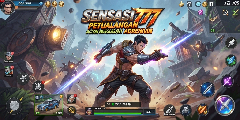 Tangkapan layar gameplay SENSASI777 yang penuh aksi dan petualangan.