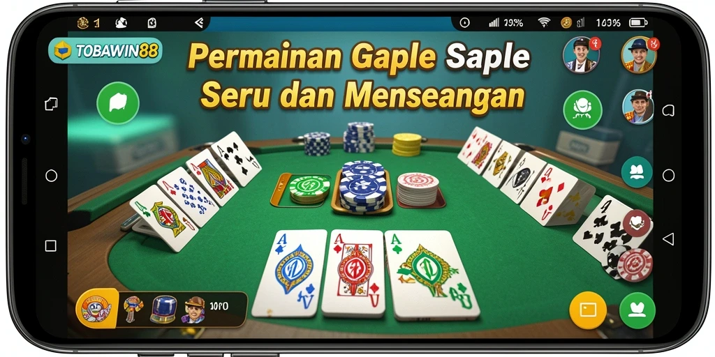 Screenshot gameplay TOBAWIN88 menampilkan keseruan bermain Gaple.